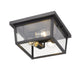 Outdoor Flush Mount Z-Lite 568F-BK Black Beacon 3 Light Outdoor Flush Mount Z-Lite
