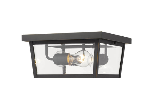 Outdoor Flush Mount Z-Lite 568F-ORB Oil Rubbed Bronze Beacon 3 Light Outdoor Flush Mount Z-Lite