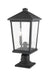 Outdoor Pier Mounted Fixture Z-Lite 568PHBR-533PM-BK Black Beacon 2 Light Outdoor Pier Mounted Fixture Z-Lite