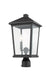 Outdoor Post Mount Fixture Z-Lite 568PHBR-BK Black Beacon 2 Light Outdoor Post Mount Fixture Z-Lite