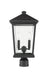 Outdoor Post Mount Fixture Z-Lite 568PHBR-BK Black Beacon 2 Light Outdoor Post Mount Fixture Z-Lite