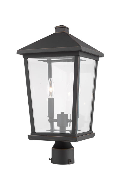 Outdoor Post Mount Fixture Z-Lite 568PHBR-ORB Oil Rubbed Bronze Beacon 2 Light Outdoor Post Mount Fixture Z-Lite