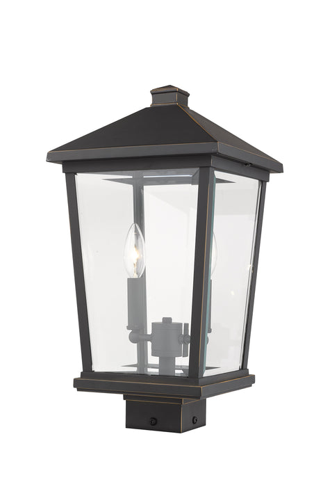 Outdoor Post Mount Fixture Z-Lite 568PHBS-ORB Oil Rubbed Bronze Beacon 2 Light Outdoor Post Mount Fixture Z-Lite