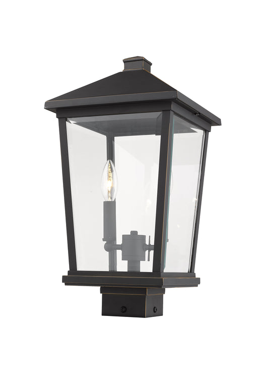 Outdoor Post Mount Fixture Z-Lite 568PHBS-ORB Oil Rubbed Bronze Beacon 2 Light Outdoor Post Mount Fixture Z-Lite