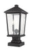 Outdoor Pier Mounted Fixture Z-Lite 568PHBS-SQPM-BK Black Beacon 2 Light Outdoor Pier Mounted Fixture Z-Lite
