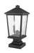 Outdoor Pier Mounted Fixture Z-Lite 568PHBS-SQPM-BK Black Beacon 2 Light Outdoor Pier Mounted Fixture Z-Lite