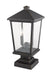 Outdoor Pier Mounted Fixture Z-Lite 568PHBS-SQPM-ORB Oil Rubbed Bronze Beacon 2 Light Outdoor Pier Mounted Fixture Z-Lite