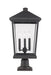 Outdoor Pier Mounted Fixture Z-Lite 568PHXLR-533PM-ORB Oil Rubbed Bronze Beacon 3 Light Outdoor Pier Mounted Fixture Z-Lite