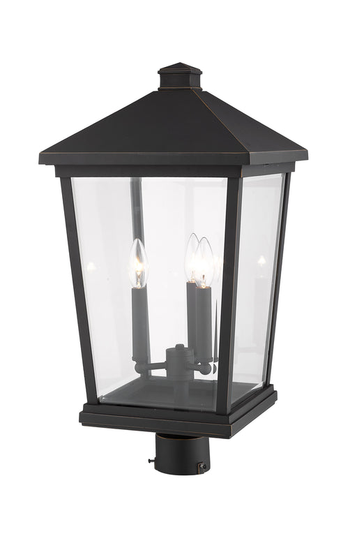 Outdoor Post Mount Fixture Z-Lite 568PHXLR-ORB Oil Rubbed Bronze Beacon 3 Light Outdoor Post Mount Fixture Z-Lite