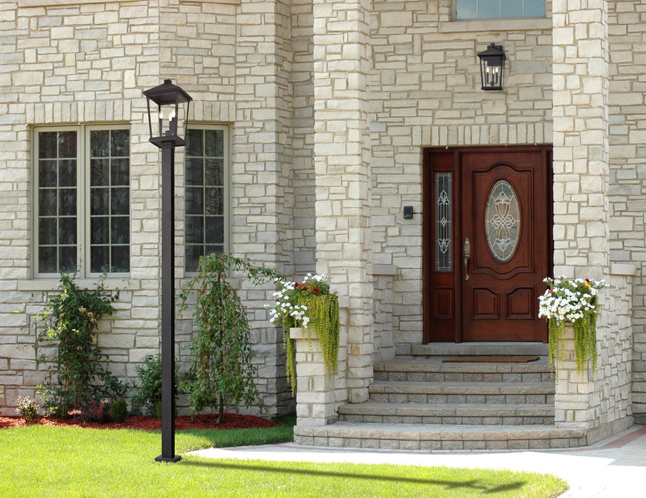Outdoor Post Mounted Fixture Z-Lite 568PHXLS-536P-ORB Oil Rubbed Bronze Beacon 3 Light Outdoor Post Mounted Fixture Z-Lite