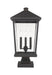 Outdoor Pier Mounted Fixture Z-Lite 568PHXLS-SQPM-ORB Oil Rubbed Bronze Beacon 3 Light Outdoor Pier Mounted Fixture Z-Lite