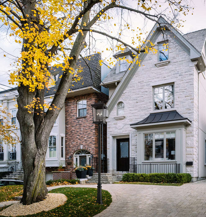 Outdoor Post Mounted Fixture Z-Lite 568PHXXLR-511P-BK Black Beacon 4 Light Outdoor Post Mounted Fixture Z-Lite