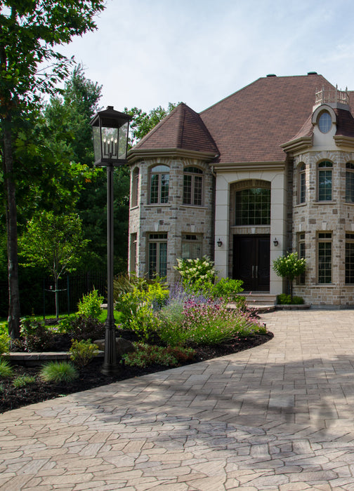 Outdoor Post Mounted Fixture Z-Lite 568PHXXLR-511P-BK Black Beacon 4 Light Outdoor Post Mounted Fixture Z-Lite