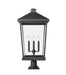 Outdoor Pier Mounted Fixture Z-Lite 568PHXXLR-533PM-BK Black Beacon 4 Light Outdoor Pier Mounted Fixture Z-Lite