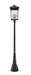 Outdoor Post Mounted Fixture Z-Lite 568PHXXLR-564P-BK Black Beacon 4 Light Outdoor Post Mounted Fixture Z-Lite