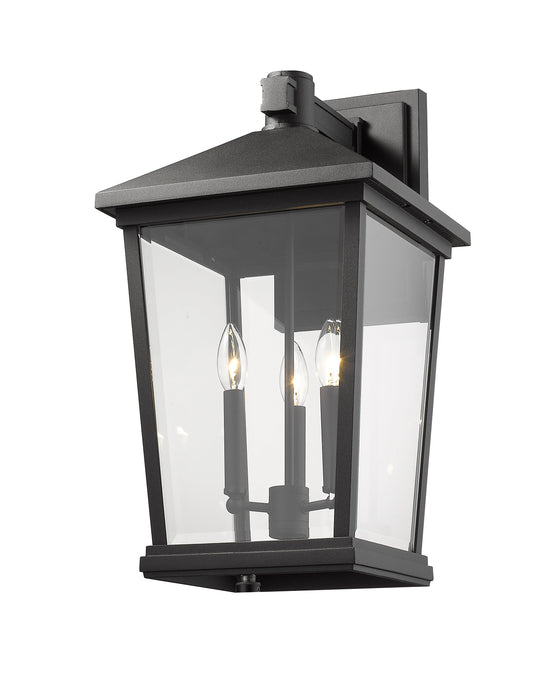 Outdoor Wall Light Z-Lite 568XL-BK Black Beacon 3 Light Outdoor Wall Light Z-Lite