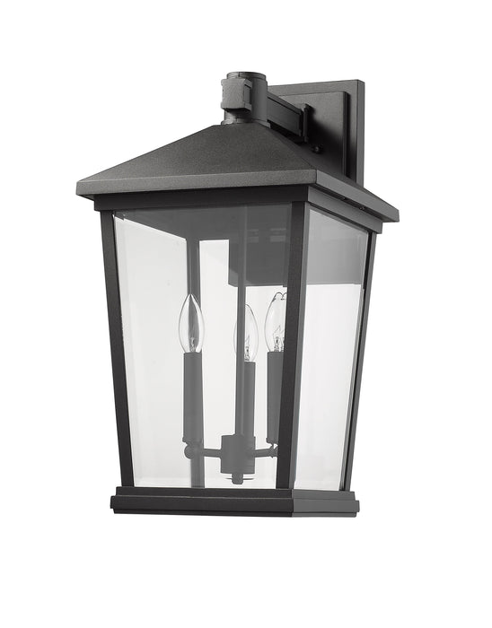 Outdoor Wall Light Z-Lite 568XL-BK Black Beacon 3 Light Outdoor Wall Light Z-Lite