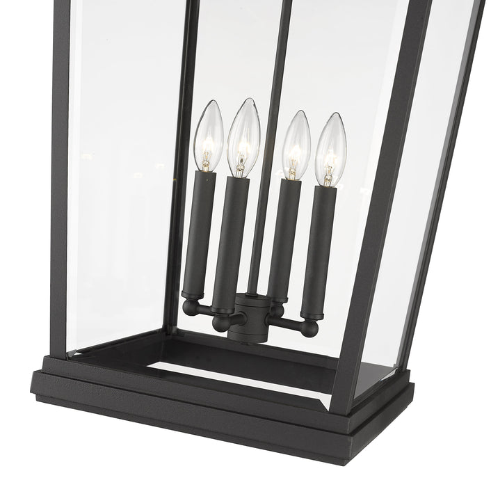 Outdoor Wall Light Z-Lite 568XXL-BK Black Beacon 4 Light Outdoor Wall Light Z-Lite