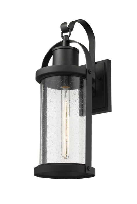 Outdoor Wall Light Z-Lite 569B-BK Black Roundhouse 1 Light Outdoor Wall Light Z-Lite