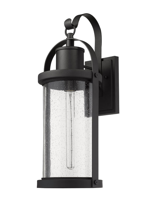 Outdoor Wall Light Z-Lite 569B-BK Black Roundhouse 1 Light Outdoor Wall Light Z-Lite