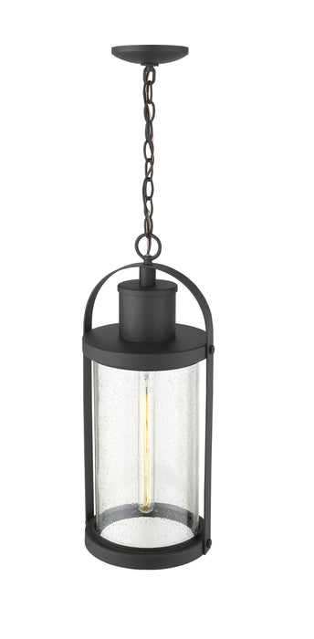 Outdoor Chain Mount Ceiling Fixture Z-Lite 569CHB-BK Black Roundhouse 1 Light Outdoor Chain Mount Ceiling Fixture Z-Lite
