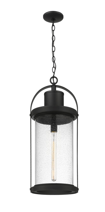 Outdoor Chain Mount Ceiling Fixture Z-Lite 569CHXL-BK Black Roundhouse 1 Light Outdoor Chain Mount Ceiling Fixture Z-Lite