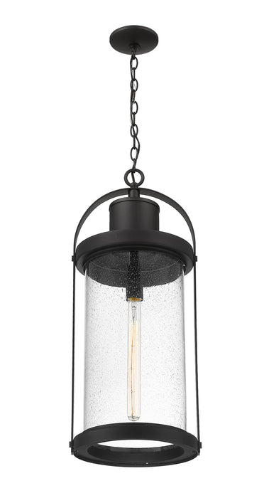 Outdoor Chain Mount Ceiling Fixture Z-Lite 569CHXL-BK Black Roundhouse 1 Light Outdoor Chain Mount Ceiling Fixture Z-Lite