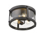 Outdoor Flush Mount Z-Lite 569F-BK Black Roundhouse 3 Light Outdoor Flush Mount Z-Lite