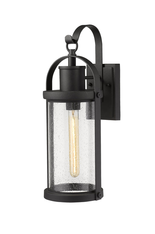 Outdoor Wall Light Z-Lite 569M-BK Black Roundhouse 1 Light Outdoor Wall Light Z-Lite