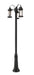 Outdoor Post Mounted Fixture Z-Lite 569MP3-511P-BK Black Roundhouse 3 Light Outdoor Post Mounted Fixture Z-Lite