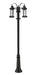 Outdoor Post Mounted Fixture Z-Lite 569MP3-511P-BK Black Roundhouse 3 Light Outdoor Post Mounted Fixture Z-Lite