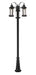 Outdoor Post Mounted Fixture Z-Lite 569MP3-519P-BK Black Roundhouse 3 Light Outdoor Post Mounted Fixture Z-Lite