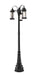 Outdoor Post Mounted Fixture Z-Lite 569MP3-564P-BK Black Roundhouse 3 Light Outdoor Post Mounted Fixture Z-Lite