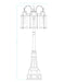 Outdoor Post Mounted Fixture Z-Lite 569MP3-564P-BK Black Roundhouse 3 Light Outdoor Post Mounted Fixture Z-Lite