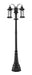 Outdoor Post Mounted Fixture Z-Lite 569MP3-564P-BK Black Roundhouse 3 Light Outdoor Post Mounted Fixture Z-Lite