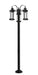 Outdoor Post Mounted Fixture Z-Lite 569MP3-567P-BK Black Roundhouse 3 Light Outdoor Post Mounted Fixture Z-Lite