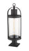 Outdoor Pier Mounted Fixture Z-Lite 569PHB-533PM-BK Black Roundhouse 1 Light Outdoor Pier Mounted Fixture Z-Lite