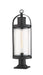 Outdoor Pier Mounted Fixture Z-Lite 569PHB-533PM-BK Black Roundhouse 1 Light Outdoor Pier Mounted Fixture Z-Lite