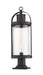 Outdoor Pier Mounted Fixture Z-Lite 569PHB-533PM-BK Black Roundhouse 1 Light Outdoor Pier Mounted Fixture Z-Lite