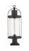 Outdoor Pier Mounted Fixture Z-Lite 569PHB-533PM-BK Black Roundhouse 1 Light Outdoor Pier Mounted Fixture Z-Lite