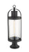 Outdoor Pier Mounted Fixture Z-Lite 569PHB-553PM-BK Black Roundhouse 1 Light Outdoor Pier Mounted Fixture Z-Lite