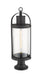 Outdoor Pier Mounted Fixture Z-Lite 569PHB-553PM-BK Black Roundhouse 1 Light Outdoor Pier Mounted Fixture Z-Lite