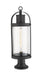 Outdoor Pier Mounted Fixture Z-Lite 569PHB-553PM-BK Black Roundhouse 1 Light Outdoor Pier Mounted Fixture Z-Lite