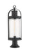 Outdoor Pier Mounted Fixture Z-Lite 569PHB-553PM-BK Black Roundhouse 1 Light Outdoor Pier Mounted Fixture Z-Lite