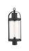 Outdoor Post Mount Fixture Z-Lite 569PHB-BK Black Roundhouse 1 Light Outdoor Post Mount Fixture Z-Lite