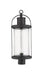 Outdoor Post Mount Fixture Z-Lite 569PHB-BK Black Roundhouse 1 Light Outdoor Post Mount Fixture Z-Lite