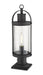 Outdoor Pier Mounted Fixture Z-Lite 569PHM-533PM-BK Black Roundhouse 1 Light Outdoor Pier Mounted Fixture Z-Lite