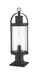 Outdoor Pier Mounted Fixture Z-Lite 569PHM-533PM-BK Black Roundhouse 1 Light Outdoor Pier Mounted Fixture Z-Lite