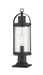 Outdoor Pier Mounted Fixture Z-Lite 569PHM-533PM-BK Black Roundhouse 1 Light Outdoor Pier Mounted Fixture Z-Lite