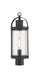 Outdoor Post Mount Fixture Z-Lite 569PHM-BK Black Roundhouse 1 Light Outdoor Post Mount Fixture Z-Lite